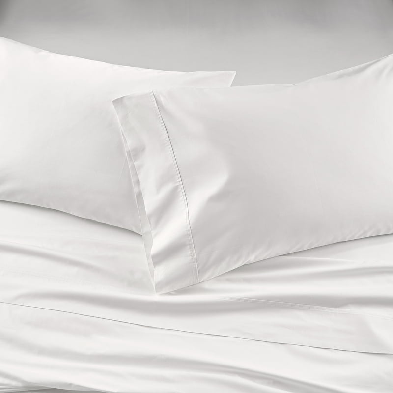 Better Homes & Gardens Arctic White King Cotton Pillowcases - 300-Thread-Count Percale, Set of 2