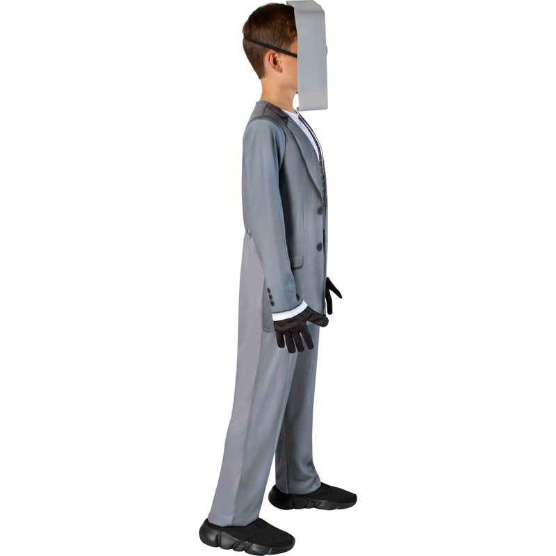 Skibidi Toilet Speakerman Costume for Boys - Small, Includes Jumpsuit Mask & Gloves