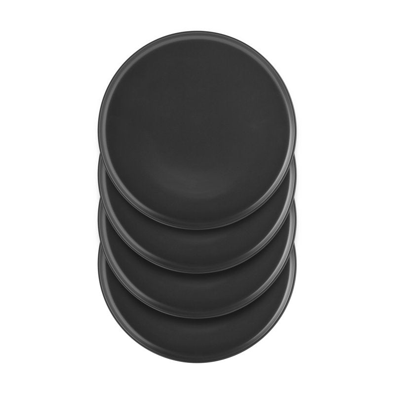Matte Black Stoneware Dinner Plate - 10.39" Diameter