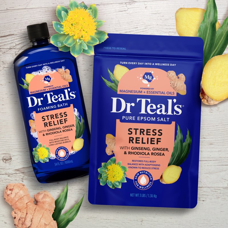 Stress Relief Foaming Bath with Epsom Salt & Essential Oils - 34 fl oz