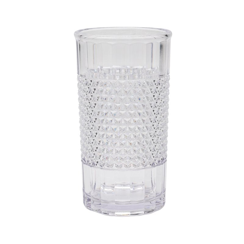 20 oz Clear Tall Acrylic Diamond Texture Tumblers - 6 Pack