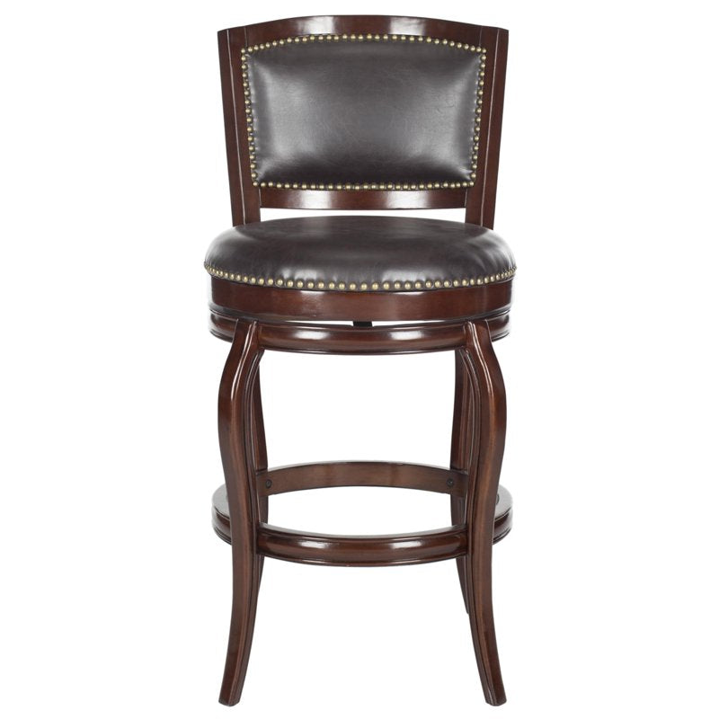 Pasquale Industrial Swivel Bar Stool - Sierra Brown Seat