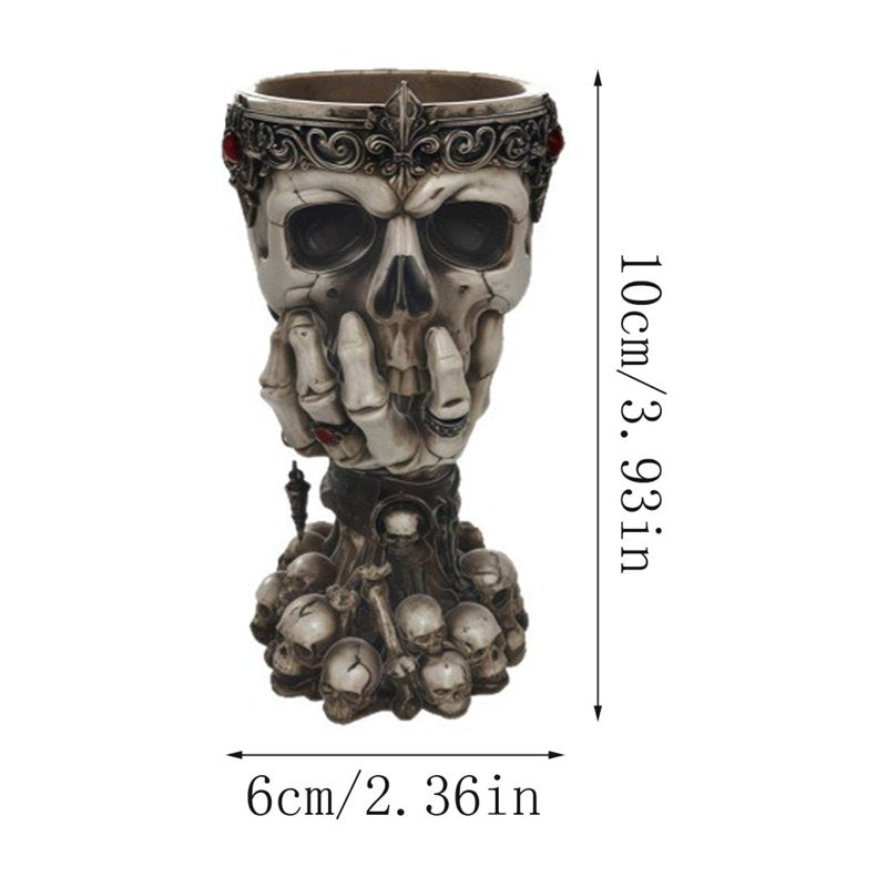 Skull Planter Skeleton Flowerpot Ornament - 3.9 Inch N Halloween Decor