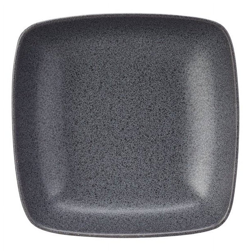 Dark Gray Square Stoneware Dinner Bowl - Single