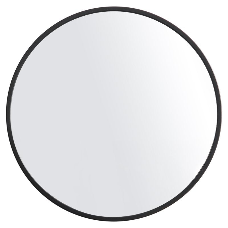 3-Pack 10-Inch Black Round Wall Mirrors - Modern Decor Set with Thin Frames - Indoor Home & Living