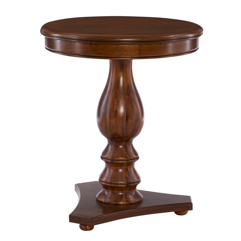 Elegant Pedestal Accent Side Table - Multiple Colors Available