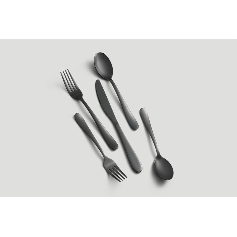 20-Piece Black Mirror Flatware Set - 6 Pack, Service for 4