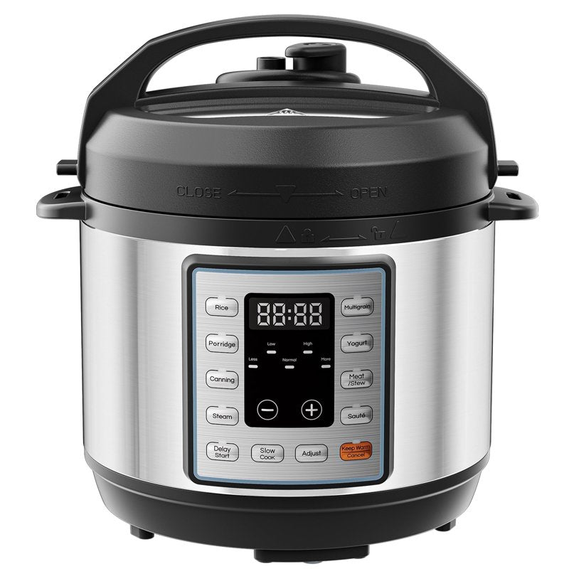 3QT Electric Pressure Cooker - Multi-Function Stainless Steel Pot, Silver