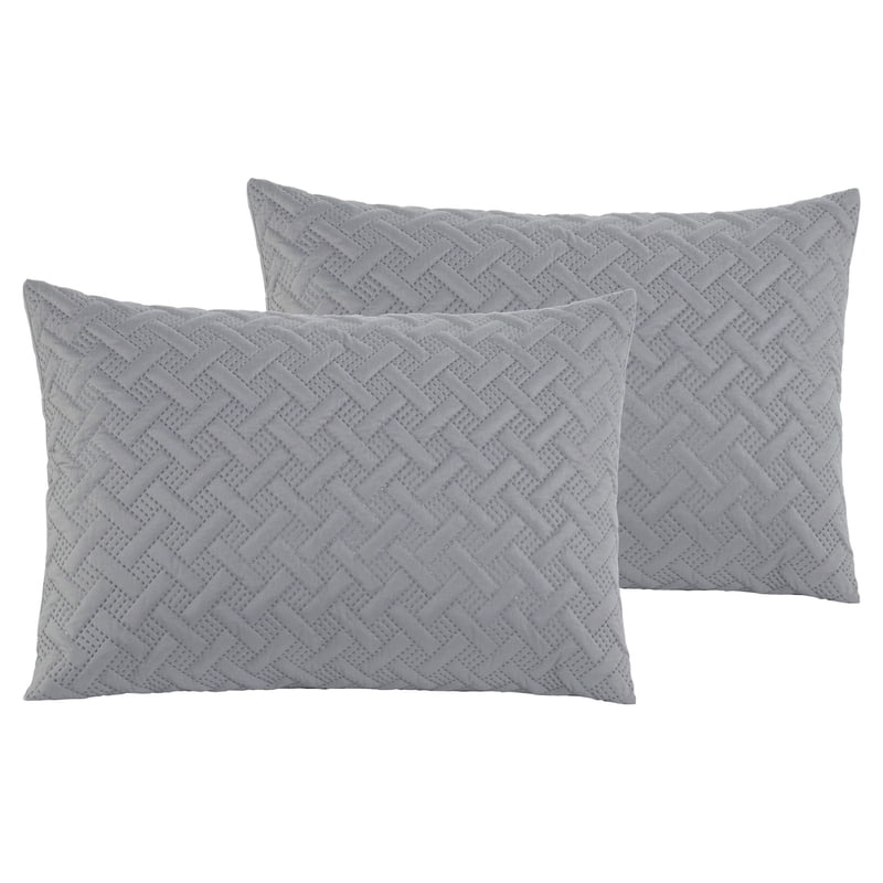 Twin/Twin XL Grey Geometric Comforter Set - Microfiber Bed Bedding