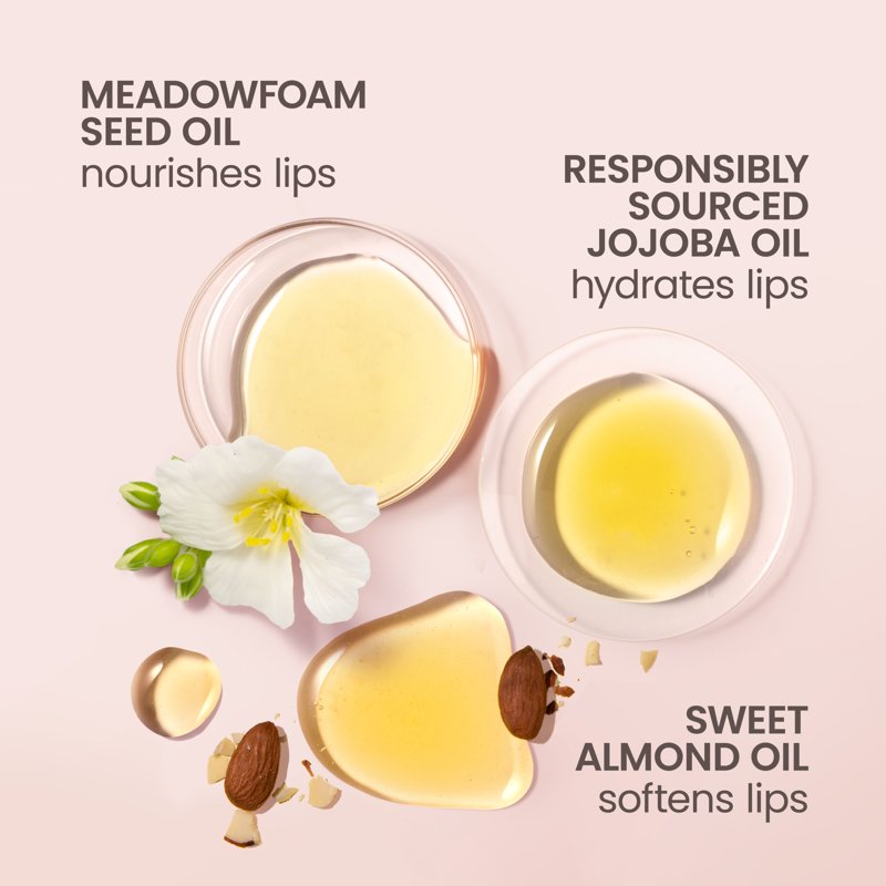 Hydrating Lip Oil Treatment - Sheer Tinted Gloss with Natural Oils