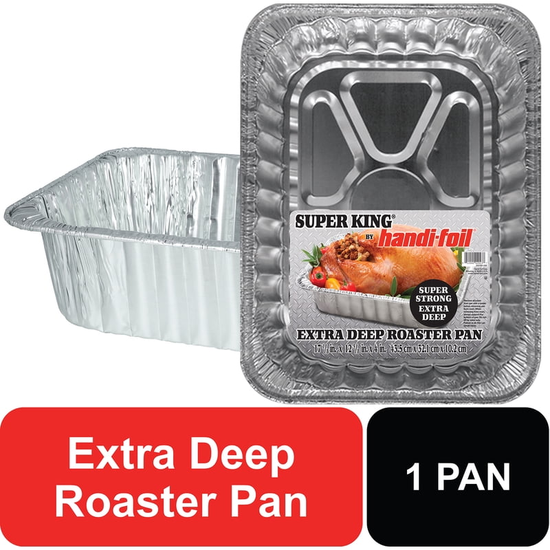 Aluminum Extra Deep Super King Roaster Pan - 3 Pack