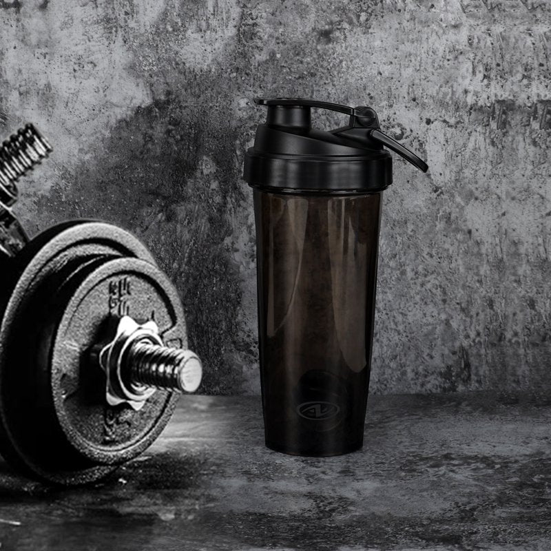 24oz Black Shaker Bottle - Tritan BPA-Free, Leak-Proof