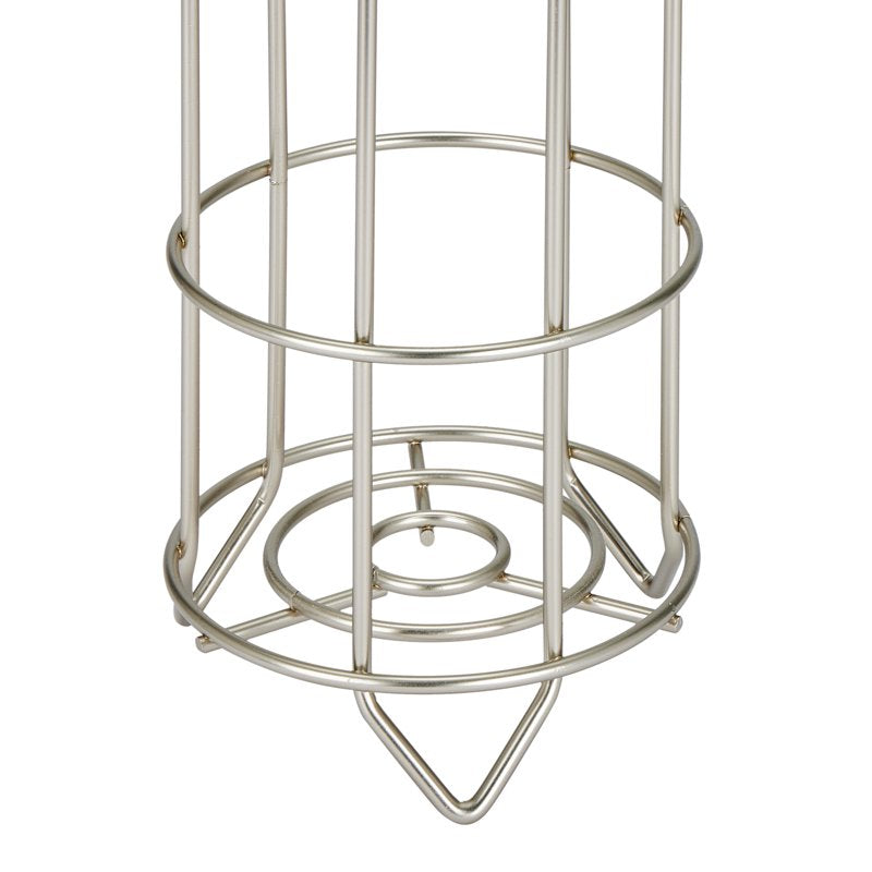 Freestanding Toilet Paper Holder and Dispenser in Satin Nickel – Holds Up to 4 Rolls