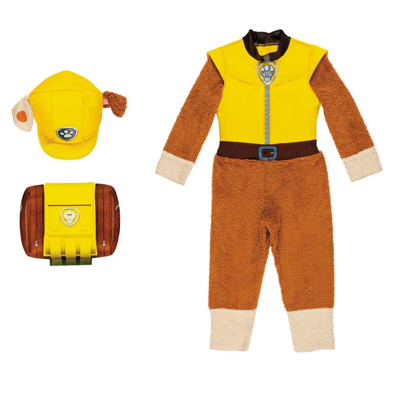 Toddler Paw Patrol Rubble Deluxe Jumpsuit Costume - Size M