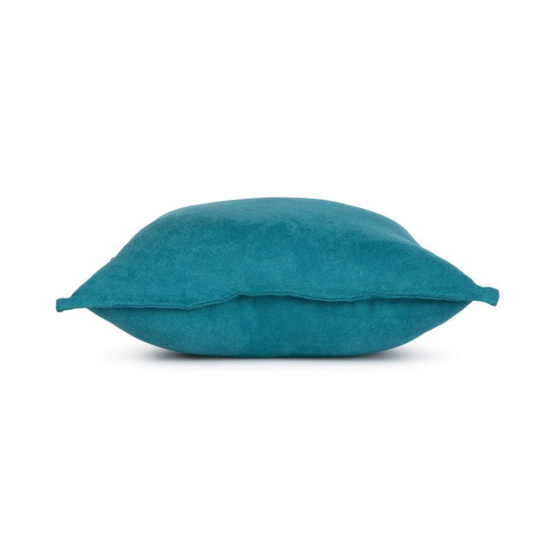 Peacock Faux Suede Decorative Square Throw Pillow with Flange 18x18