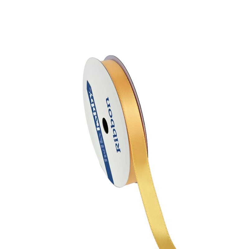Yellow Gold Satin Ribbon 3/8 Inch Wide, 6 Yards for Gift Wrapping & Crafts