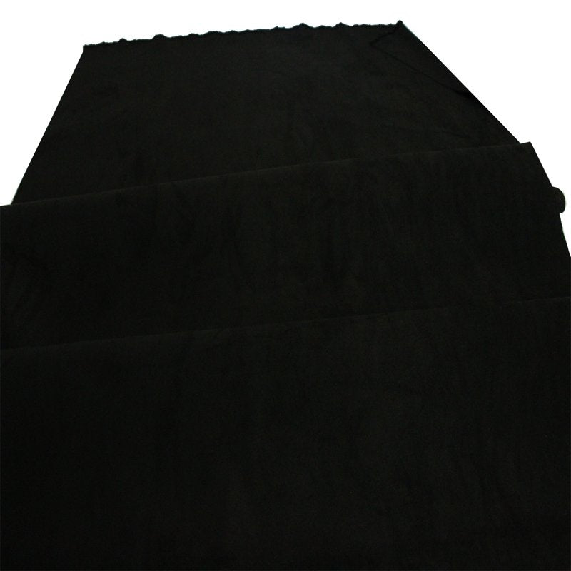 Faux Suede Fabric by the Yard - Black - 58” Wide Polyester Craft Material