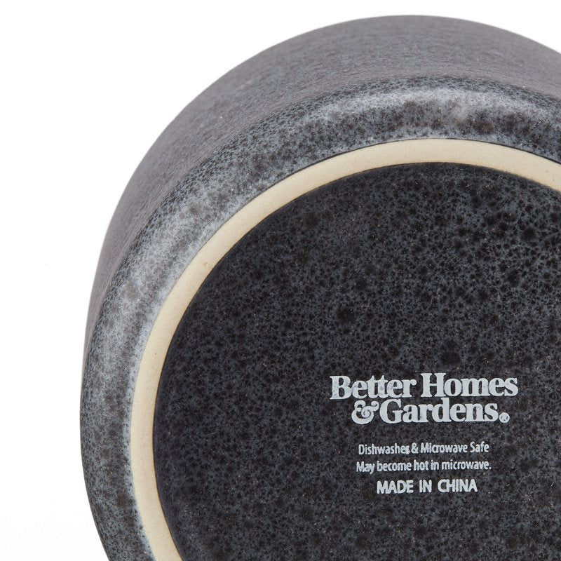 Modern Stoneware Mug - Dark Gray, 2 Pack