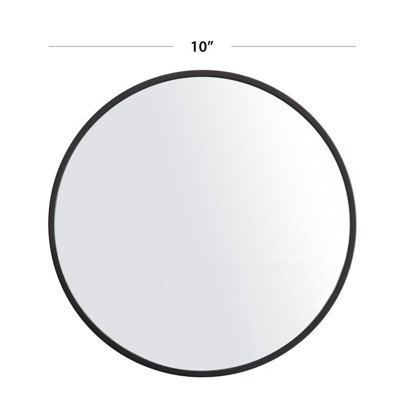 (4 Pack) Mainstays 3-Piece 10-In Black Round Wall Mirror Set - Indoor Decorative Mirrors with Modern Frames