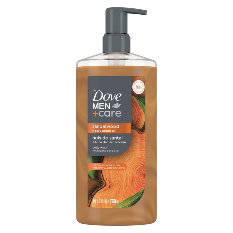 Plant-Based Body Wash for Men - Sandalwood and Cardamom Oil, 26 oz