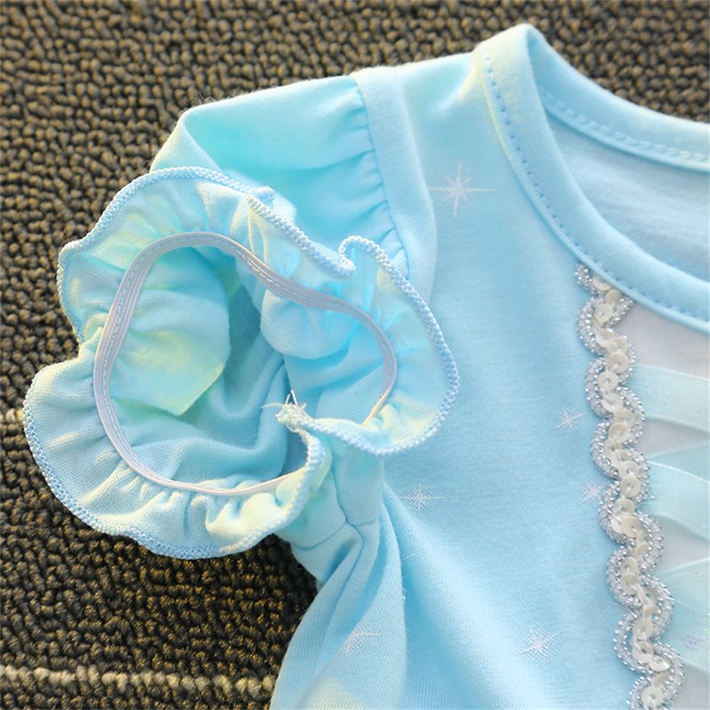 Toddler Girls Princess Tulle Dress - Blue 1-2T Halloween Birthday Party