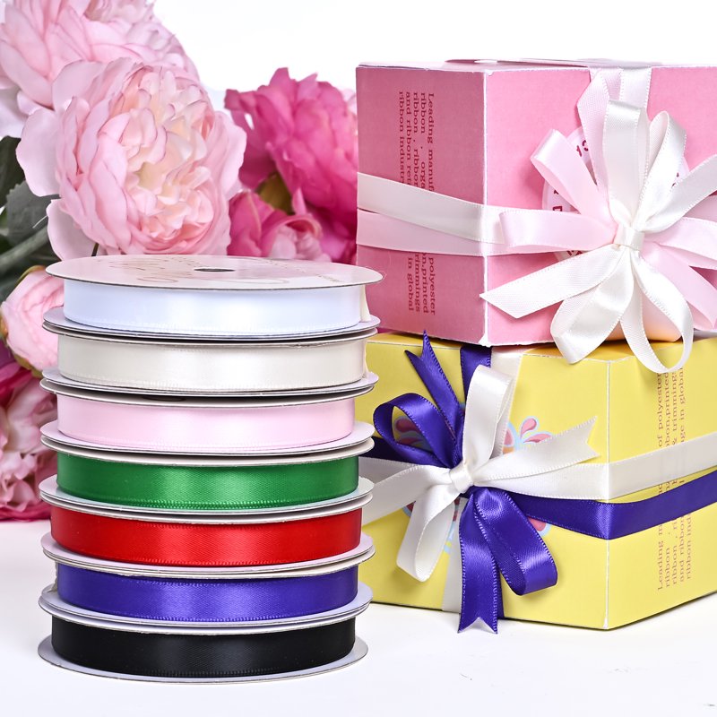 White Satin Ribbon 7 Yards - Elegant Crafting & Gift Wrap Ribbon