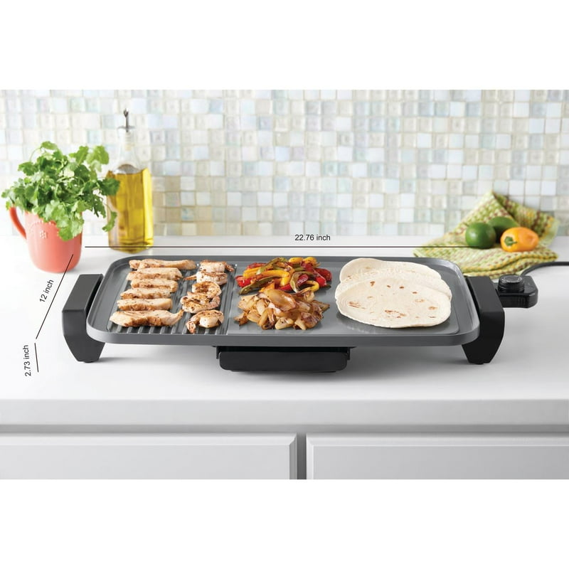 Electric Ceramic Griddle with Nonstick Surface - 12"x20"