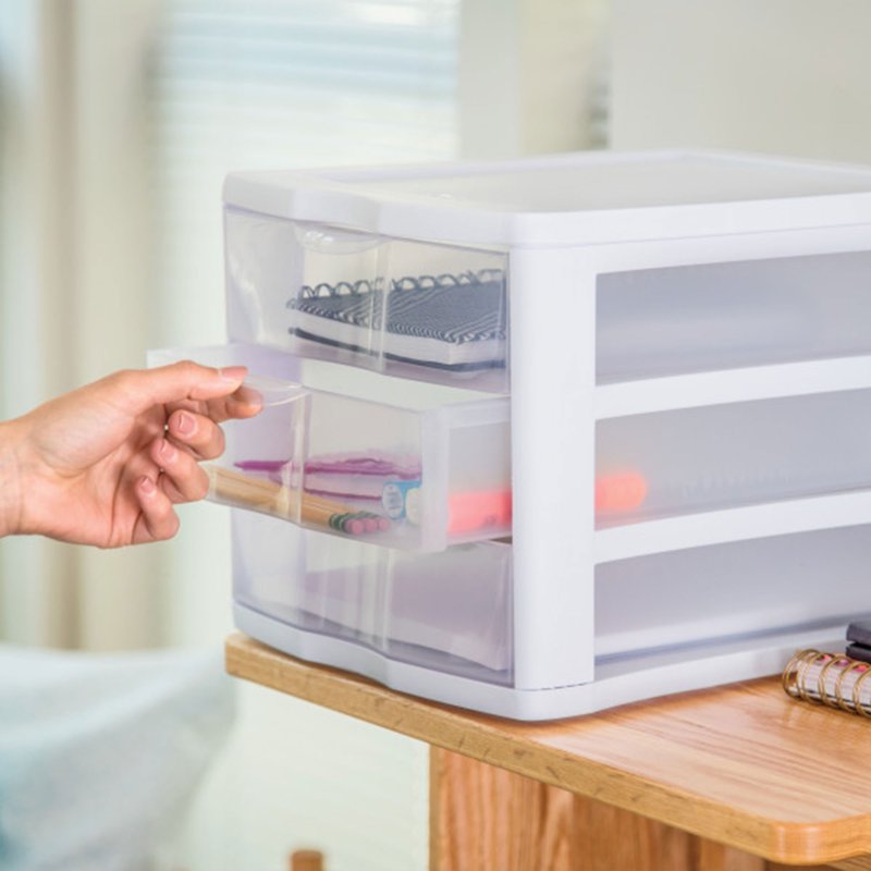 Sterilite ClearView 3-Drawer Stackable Storage Organizer System - 8 Pack