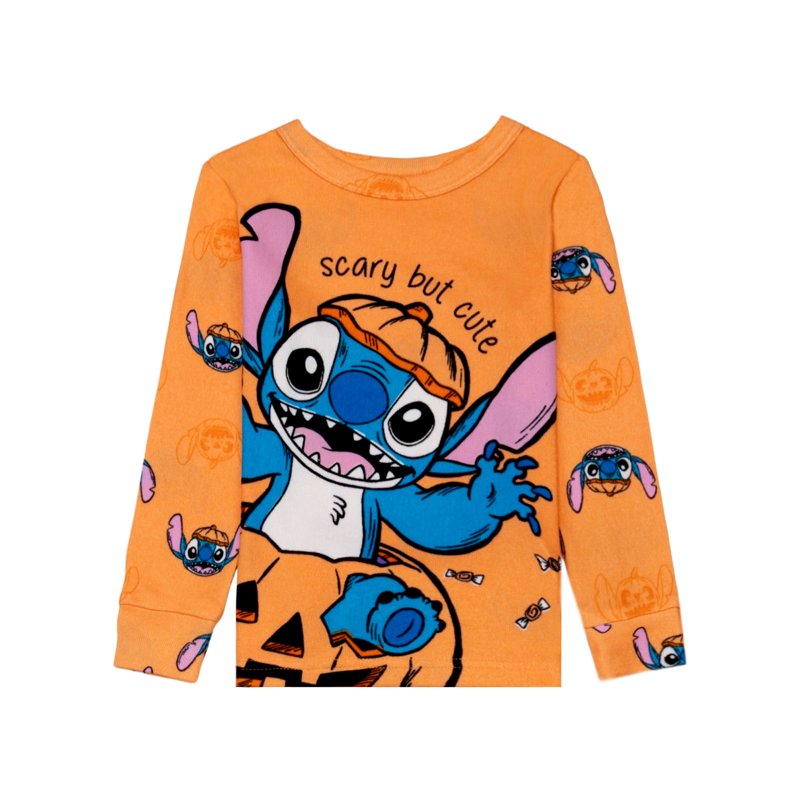 Lilo & Stitch Girls Halloween Pajama Set - Orange, 6 - Long Sleeve Top & Pants, 2-Piece