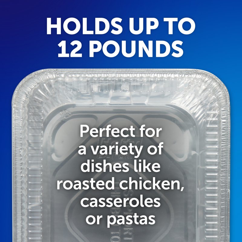 12 LB Roaster Disposable Aluminum Pan with Lid - 3 Pack