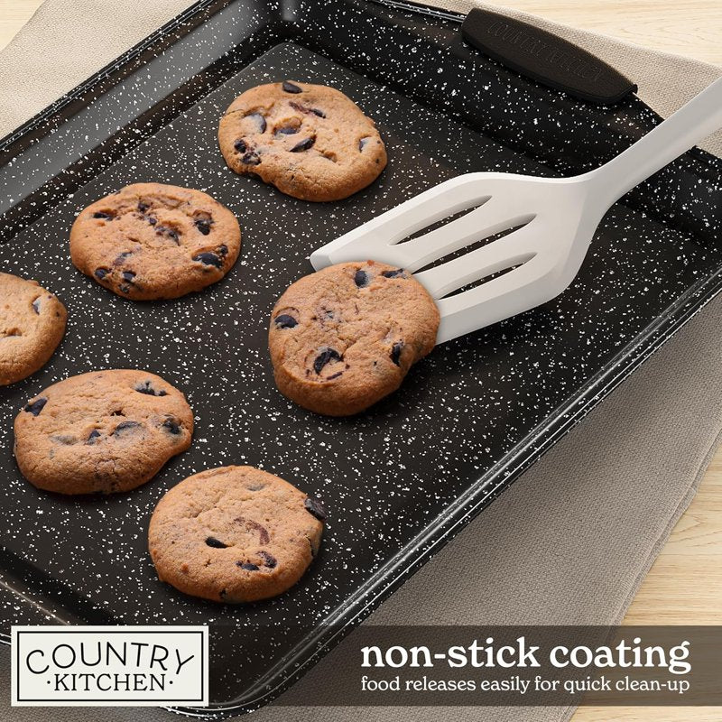 10-Piece Nonstick Bakeware Set - Stackable Design, Black