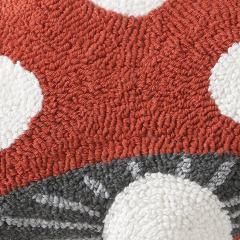 Mushroom Shaped Decorative Pillow - Red Canyon, 17 x 17 Inches - Fun Indoor Accent