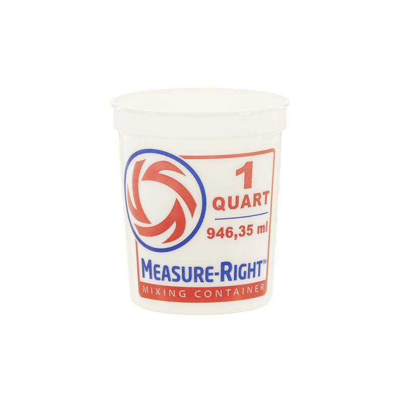 1 Quart Round Plastic Mixing Container - Clear