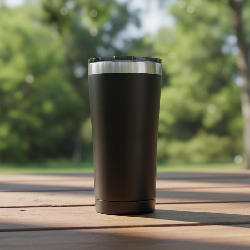 22 oz Vacuum-Insulated Stainless Steel Tumbler - Black