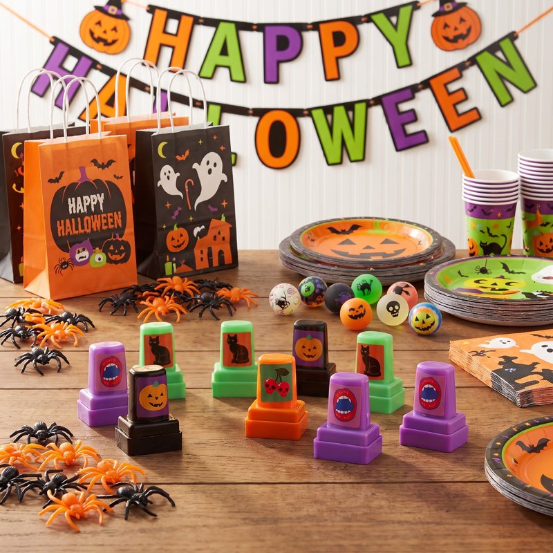 Halloween Stampers Party Favors Set - Multicolor, 12 Self-Inking Designs