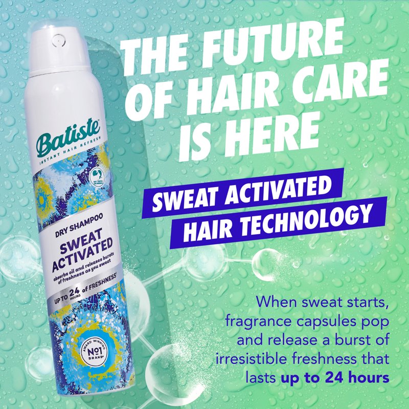 Sweat Activated Dry Shampoo - 1.06 oz Travel Size Hair Refresher