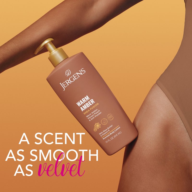 Shea Fusion Warm Amber Scented Body Lotion for Dry Skin