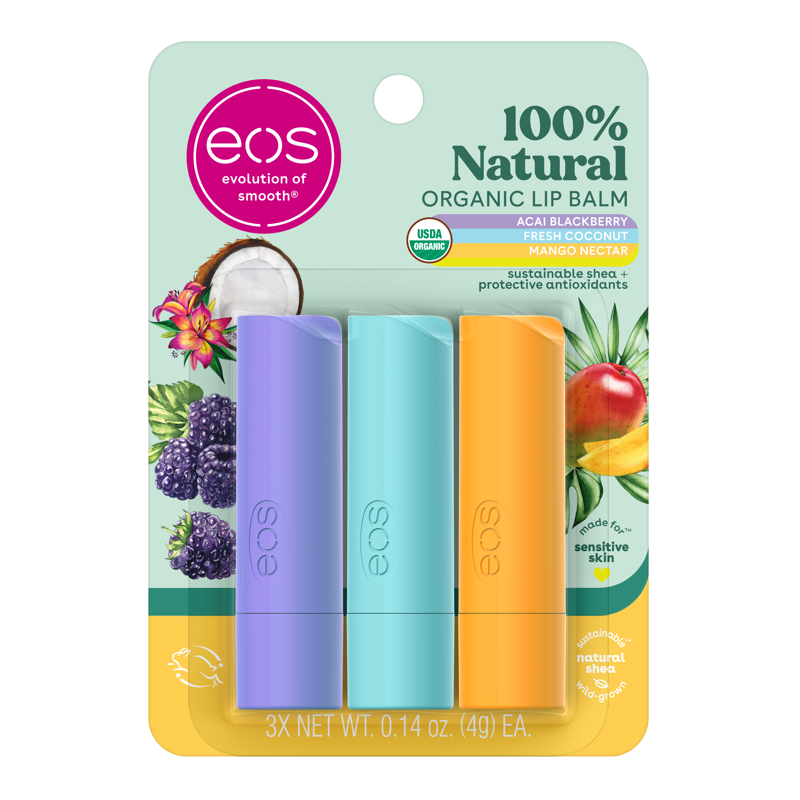 Organic Lip Balm Stick Set - Moisturizing Natural Lip Care