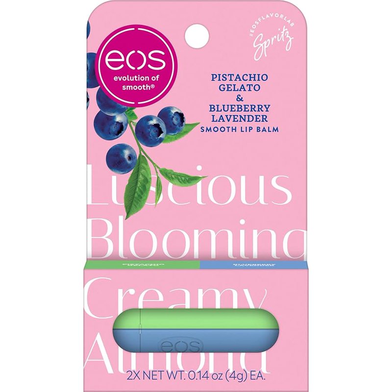 Natural Shea Lip Balm Duo - Blueberry Lavender & Pistachio Gelato