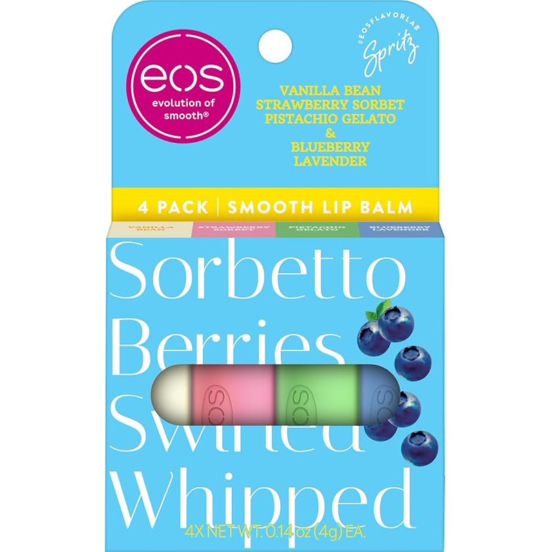 Natural Shea Butter Lip Balm Variety Pack - Gelato Shop - 4 Pack