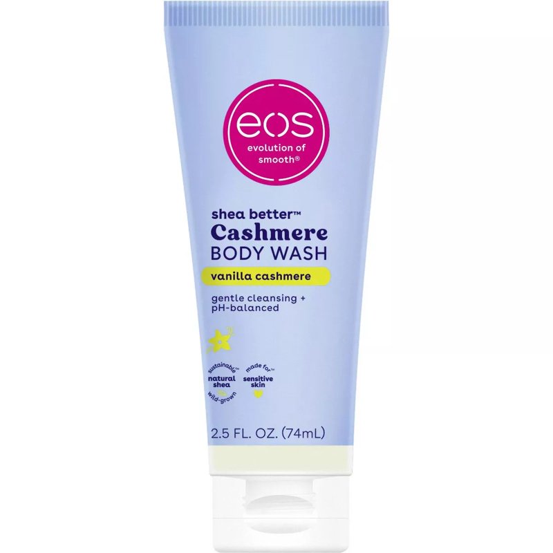 Vanilla Cashmere Body Wash - Moisturizing Shea Butter Travel Size 2.5 fl oz