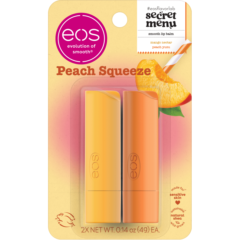 Hydrating Lip Balm Stick Set - Drink-Inspired Fruity Flavors - 2 Pack
