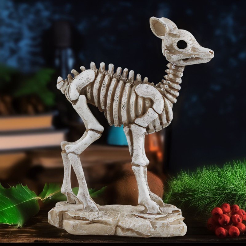 InsCrazy Deer Skeleton Halloween Decoration - Outdoor Yard Prop with Antlers - Z-A Variation