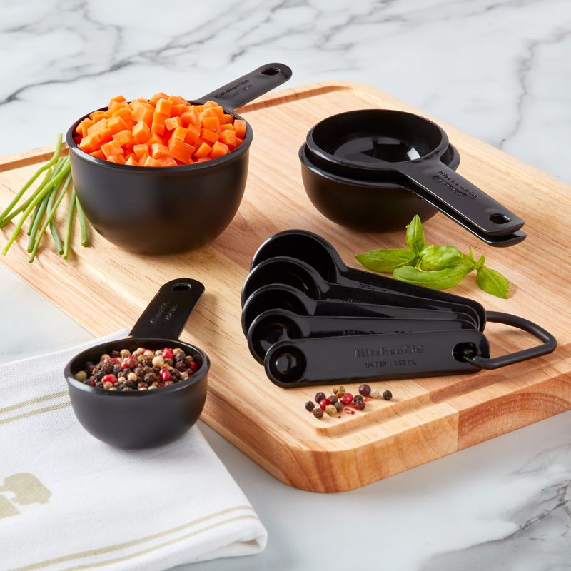 Measuring Cup & Spoon Set - 9-Piece Onyx Black Kitchen Tools
