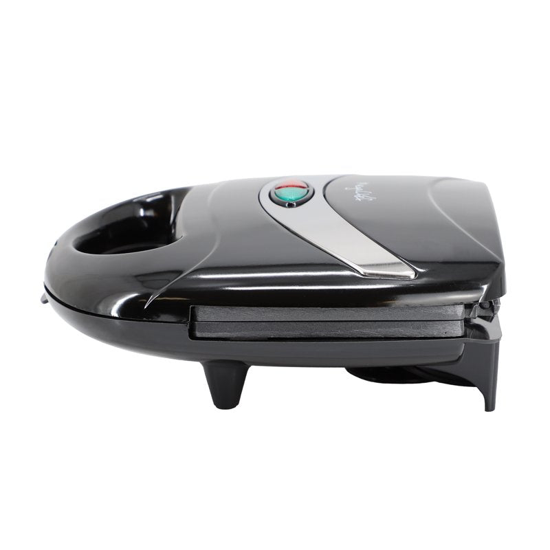 Compact Nonstick Electric Sandwich Maker - Black