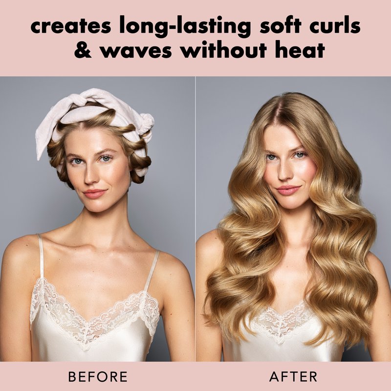 Heatless Soft Ribbon Curl Set for Smooth Defined Curls - Pink