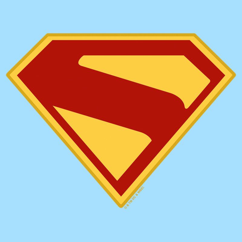 Light Blue Superman Shield Logo T-Shirt for Men - Size M - Officially Licensed