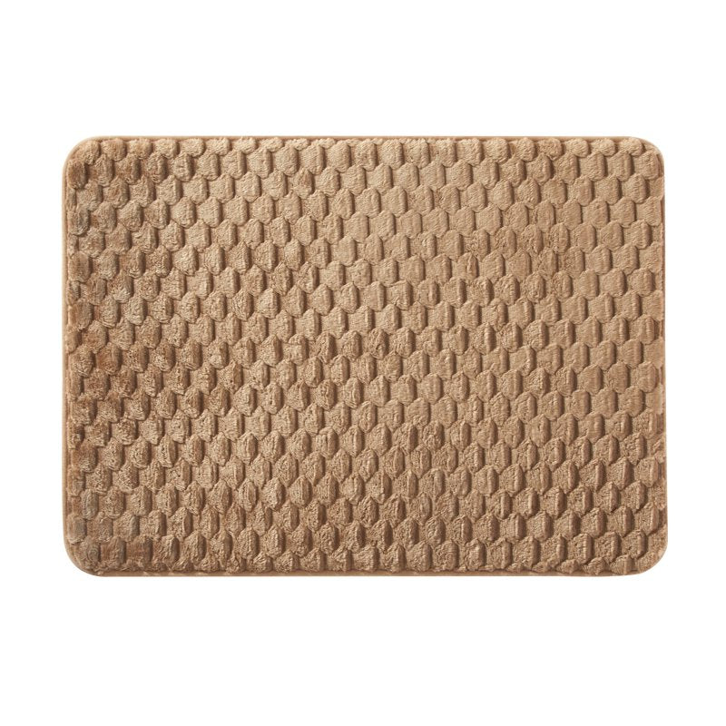 Mainstays Bubble Tile 2-Piece Memory Foam Bath Rug Set - Brown, 17 x 24 & 20 x 30 Variation of Brown Bag, Single