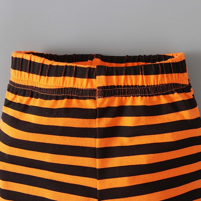 Newborn Baby Halloween Costume A212 Orange 18-24 Months - Funny Pumpkin Romper & Striped Pants Set Trick or Treat Clothes