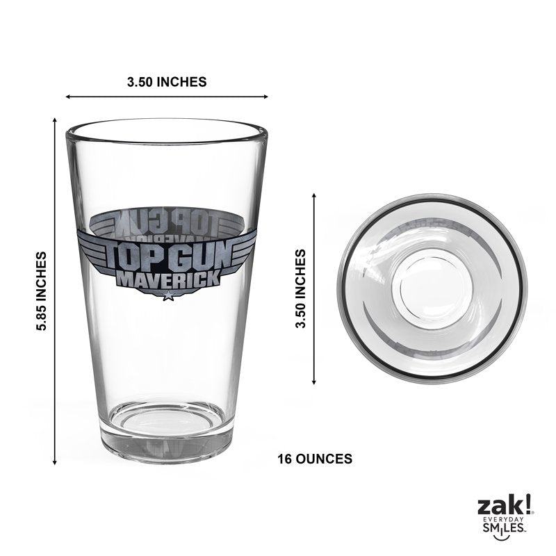 Collectible 16oz Pint Glasses - 2 Pack with Vibrant Artwork